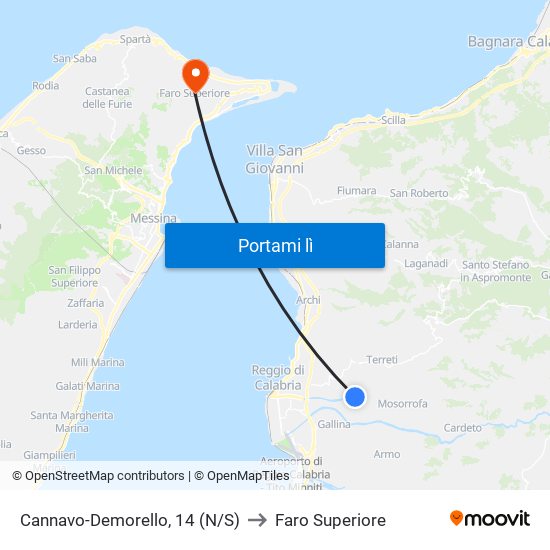 Cannavo-Demorello, 14 (N/S) to Faro Superiore map