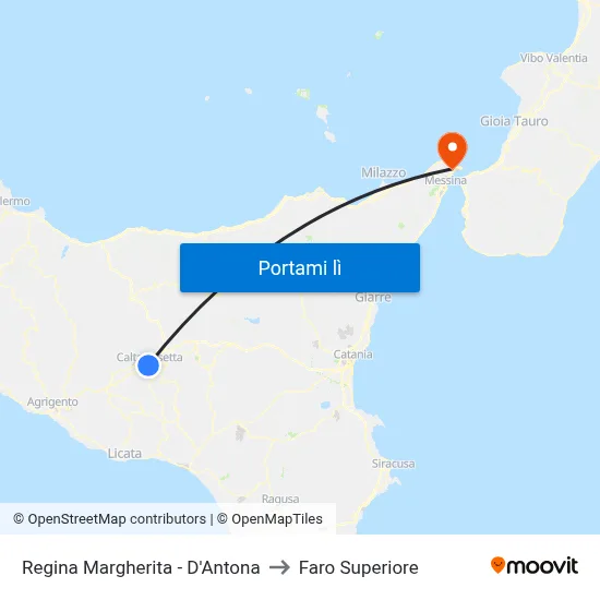 Regina Margherita - D'Antona to Faro Superiore map