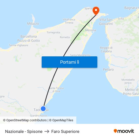 Nazionale - Spisone to Faro Superiore map