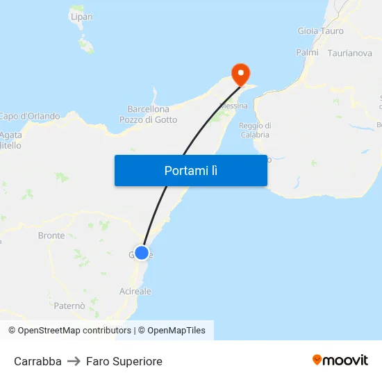 Carrabba to Faro Superiore map