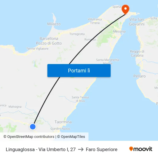 Linguaglossa - Via Umberto I, 27 to Faro Superiore map