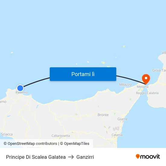 Principe Di Scalea Galatea to Ganzirri map