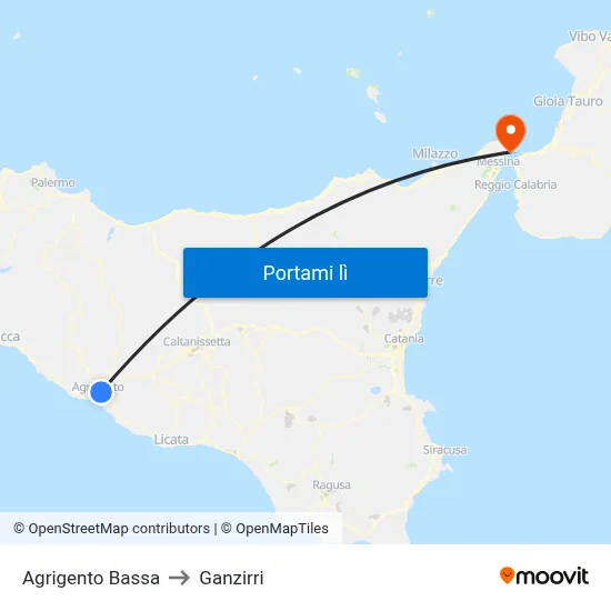 Agrigento Bassa to Ganzirri map