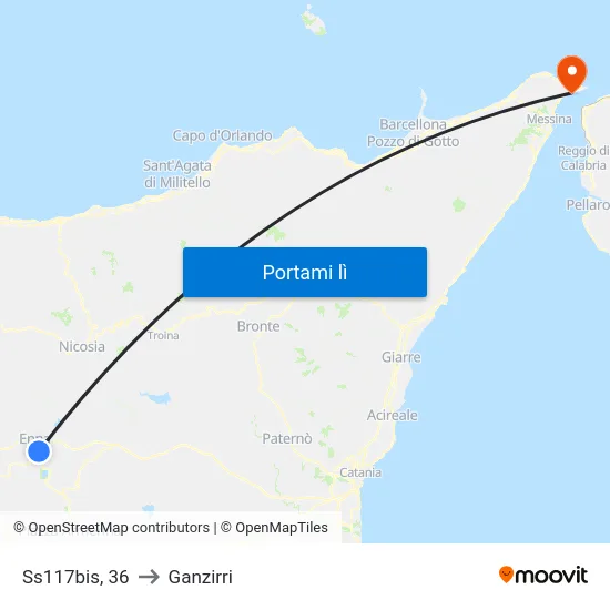 Ss117bis, 36 to Ganzirri map