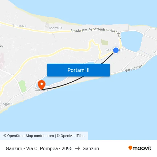 Ganzirri - Via C. Pompea - 2095 to Ganzirri map