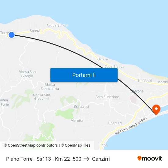 Piano Torre - Ss113 - Km 22 -500 to Ganzirri map