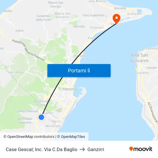 Case Gescal; Inc. Via C.Da Baglio to Ganzirri map