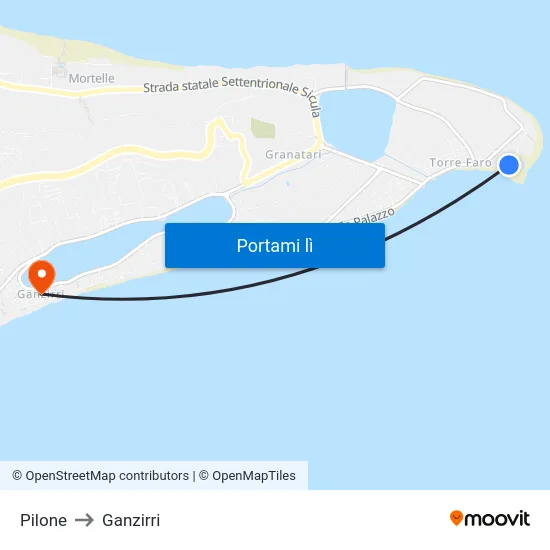 Pilone to Ganzirri map