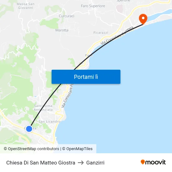 Chiesa Di San Matteo  Giostra to Ganzirri map
