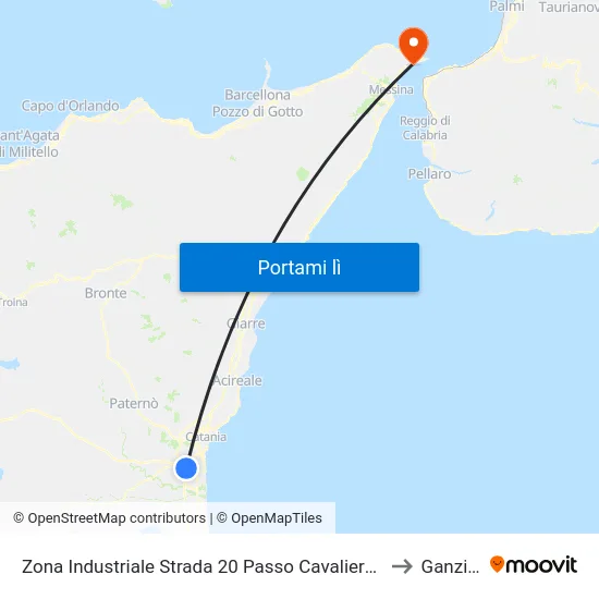 Zona Industriale Strada 20 Passo Cavaliere (1) to Ganzirri map