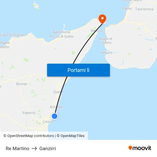 Re Martino to Ganzirri map