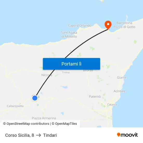 Corso Sicilia, 8 to Tindari map