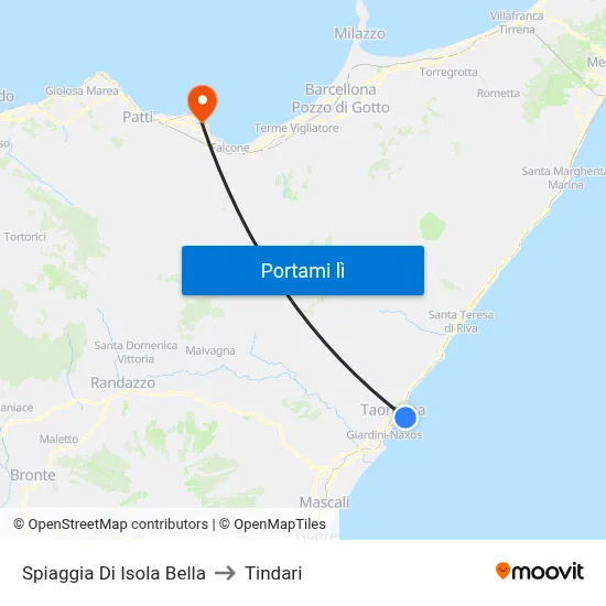 Spiaggia Di Isola Bella to Tindari map