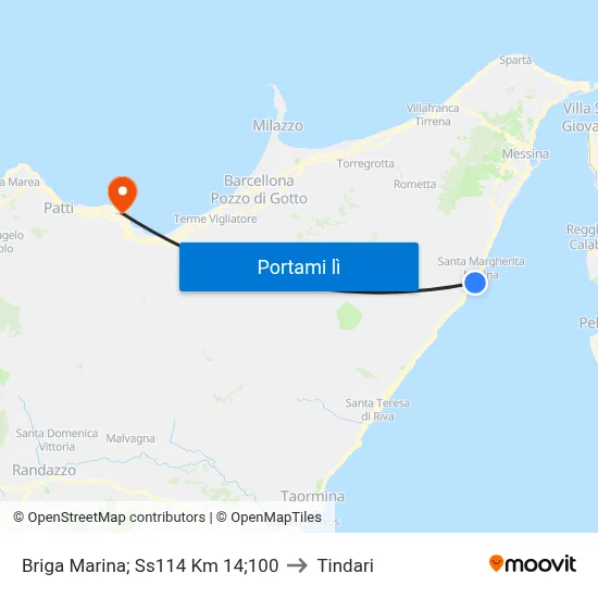 Briga Marina; Ss114 Km 14;100 to Tindari map