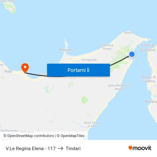 V.Le Regina Elena - 117 to Tindari map