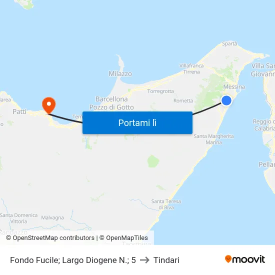 Fondo Fucile; Largo Diogene N.; 5 to Tindari map
