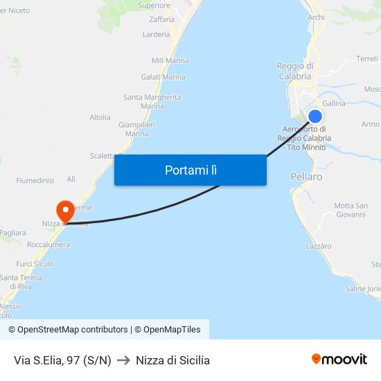 Via S.Elia, 97  (S/N) to Nizza di Sicilia map