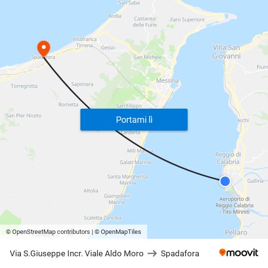 Via S.Giuseppe  Incr. Viale Aldo Moro to Spadafora map