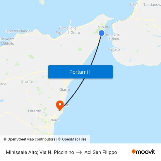 Minissale Alto; Via N. Piccinino to Aci San Filippo map