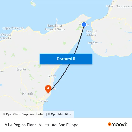 V.Le Regina Elena; 61 to Aci San Filippo map