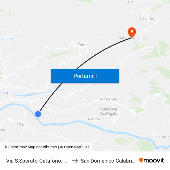 Via S.Sperato-Cataforio, 8 (S/N) to San Domenico Calabria Italy map