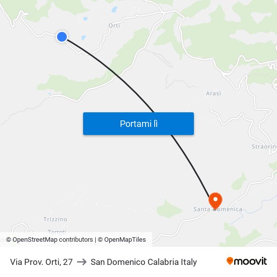 Via Prov. Orti,  27 to San Domenico Calabria Italy map