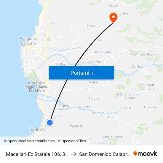 Macellari-Ex Statale 106, 39 (S/N) to San Domenico Calabria Italy map
