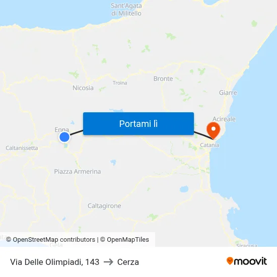 Via Delle Olimpiadi, 143 to Cerza map