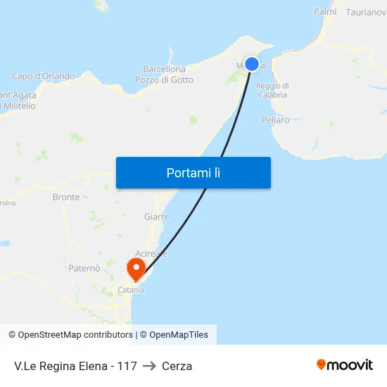 V.Le Regina Elena - 117 to Cerza map