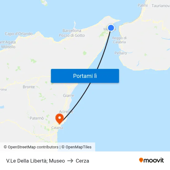 V.Le Della Libertà;  Museo to Cerza map