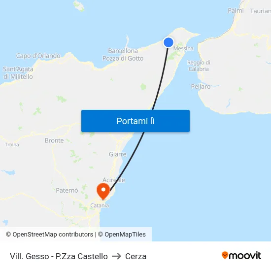 Vill. Gesso - P.Zza Castello to Cerza map