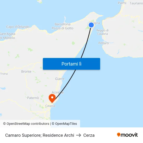 Camaro Superiore; Residence Archi to Cerza map