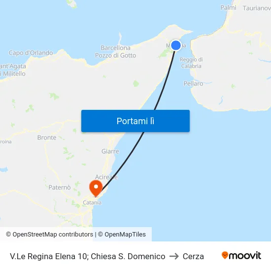 V.Le Regina Elena 10; Chiesa S. Domenico to Cerza map
