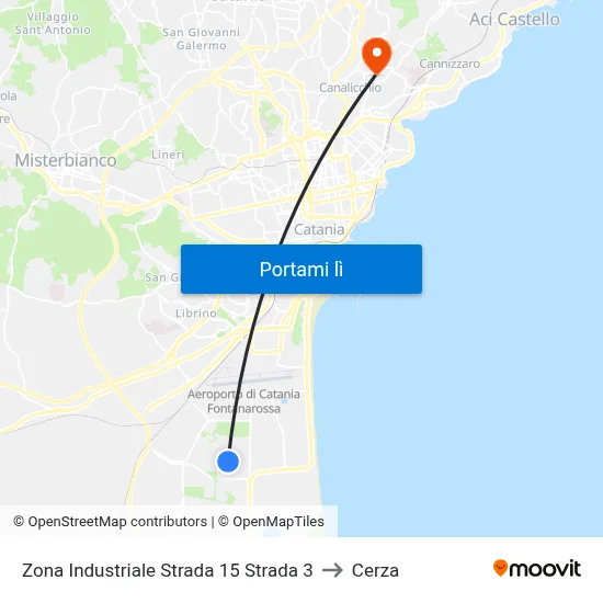 Zona Industriale Strada 15 Strada 3 to Cerza map