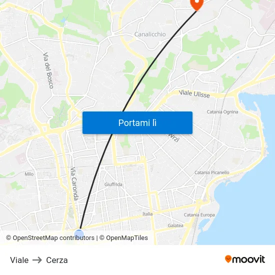 Viale to Cerza map