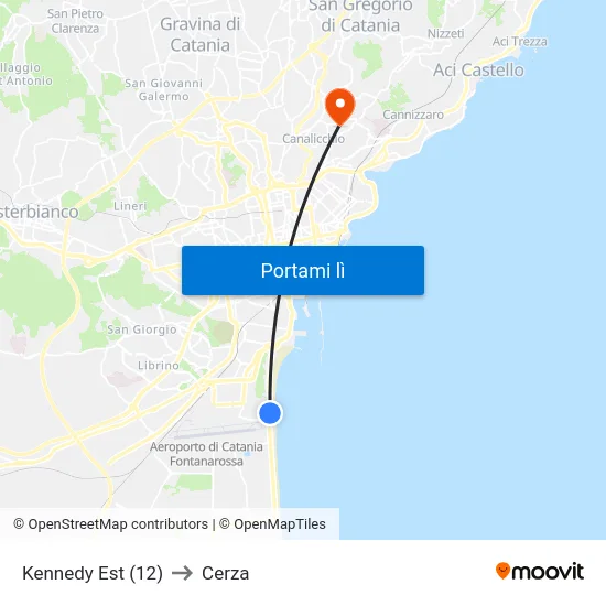 Kennedy Est (12) to Cerza map