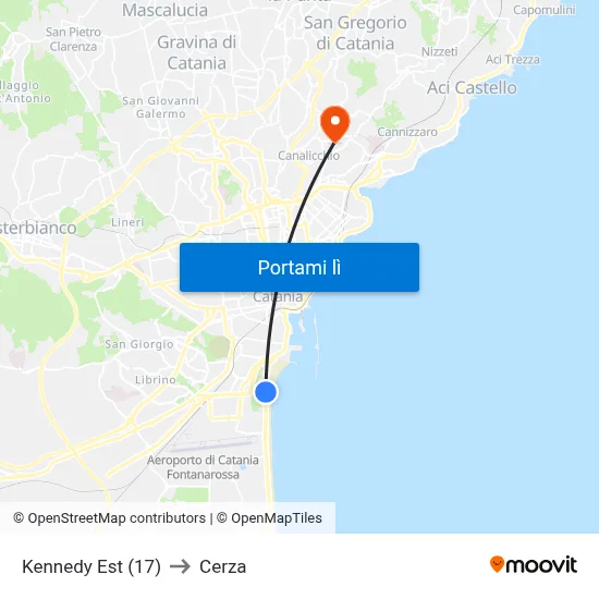 Kennedy Est (17) to Cerza map