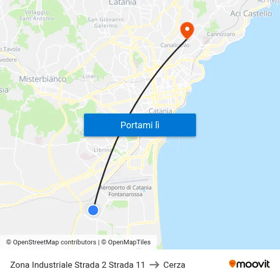 Zona Industriale Strada 2 Strada 11 to Cerza map
