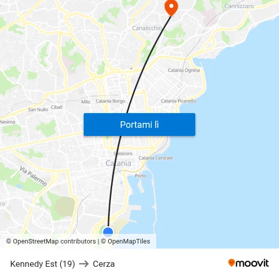 Kennedy Est (19) to Cerza map