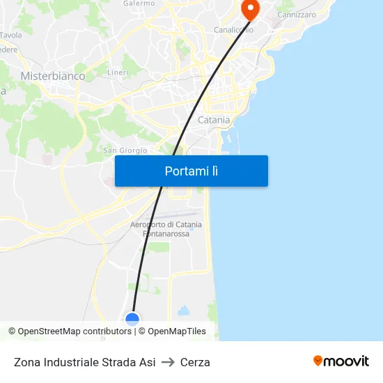 Zona Industriale Strada Asi to Cerza map