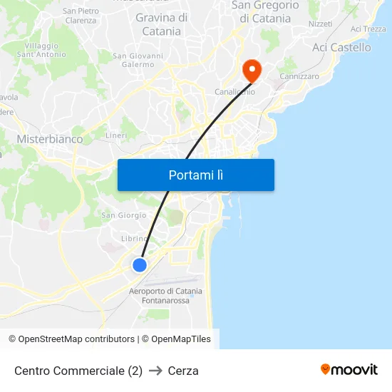 Centro Commerciale (2) to Cerza map