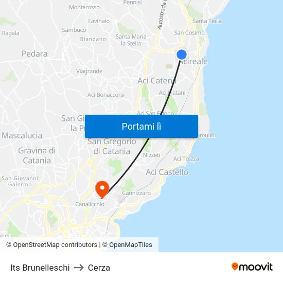 Its Brunelleschi to Cerza map