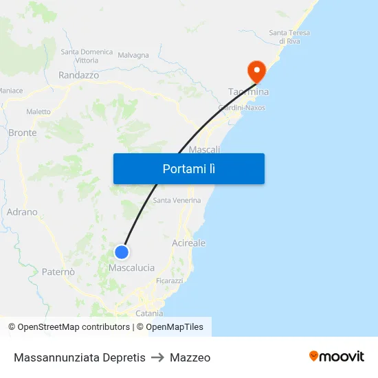 Massannunziata Depretis to Mazzeo map