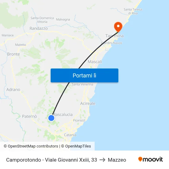 Camporotondo - Viale Giovanni Xxiii, 33 to Mazzeo map