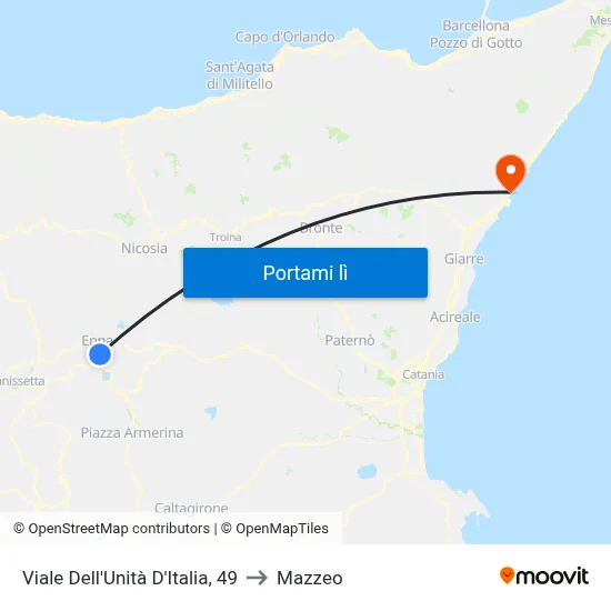 Viale Dell'Unità D'Italia, 49 to Mazzeo map