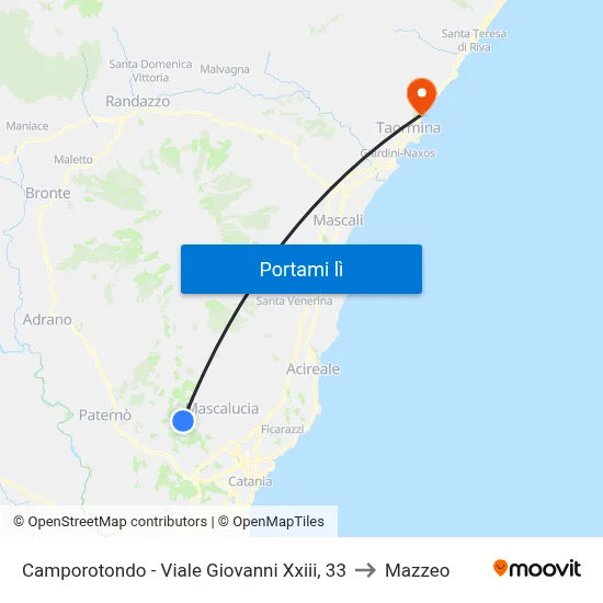 Camporotondo - Viale Giovanni Xxiii, 33 to Mazzeo map