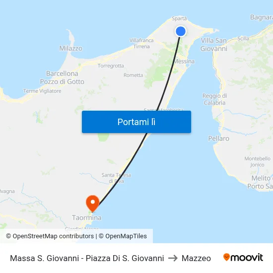 Massa S. Giovanni - Piazza Di S. Giovanni to Mazzeo map