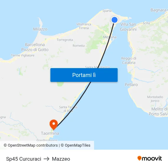 Sp45 Curcuraci to Mazzeo map