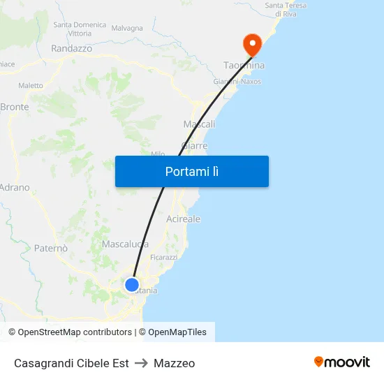 Casagrandi Cibele Est to Mazzeo map
