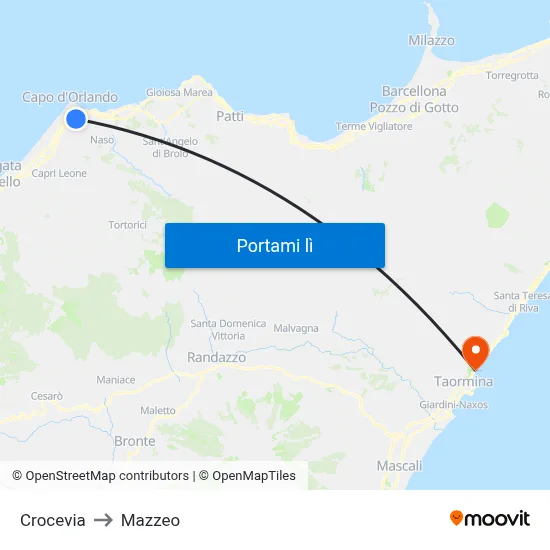 Crocevia to Mazzeo map